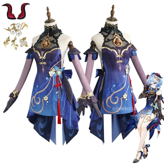 Shen He Cosplay Costume Frostflower Dew Dress Genshin Impact Lantern Rite Shenhe New Cosplay Outfits Ganyu Included New Arrival - SS69