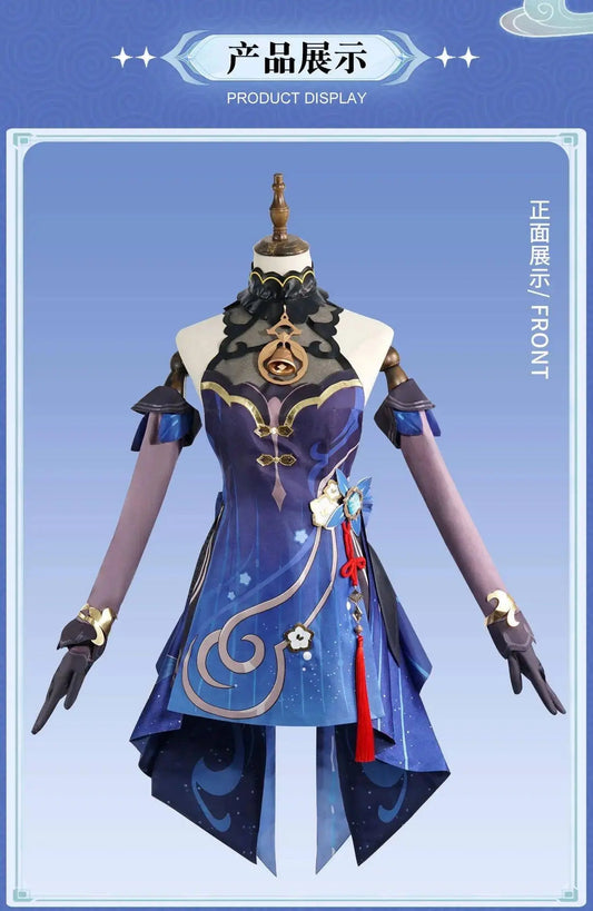 Shen He Cosplay Costume Frostflower Dew Dress Genshin Impact Lantern Rite Shenhe New Cosplay Outfits Ganyu Included New Arrival - SS69