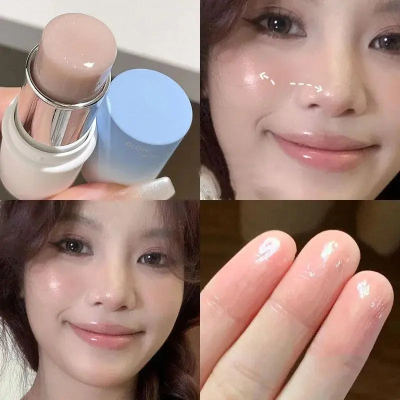 Shimmer Highlighter Stick Natural Water Light Clear Fine Shining Pearl Contour Shading Brightening Face Illuminator Dupes Makeup - SS69