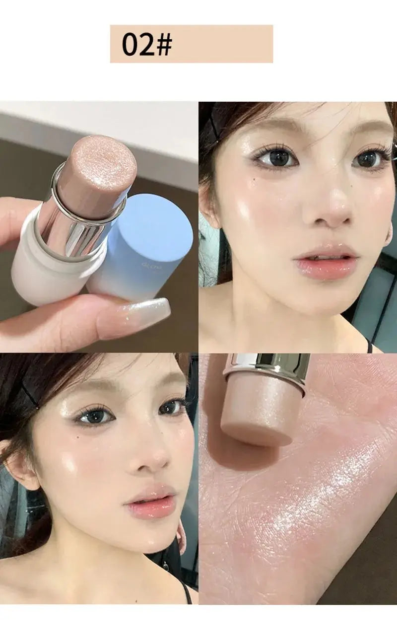 Shimmer Highlighter Stick Natural Water Light Clear Fine Shining Pearl Contour Shading Brightening Face Illuminator Dupes Makeup SS69