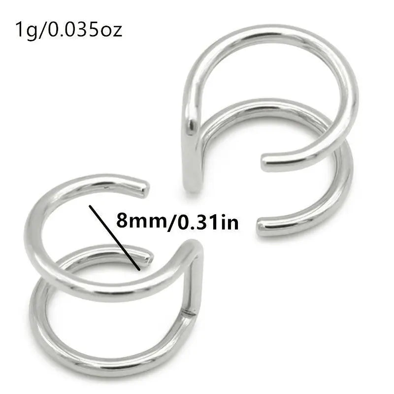 Simple U-shaped Lip Ring Ear Clip Multipurpose Jewelry For Women 1 Pc Y2K - SS69