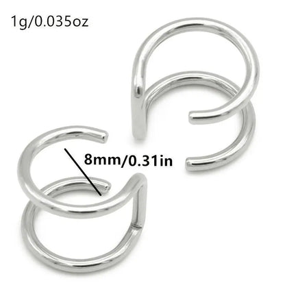 Simple U-shaped Lip Ring Ear Clip Multipurpose Jewelry For Women 1 Pc Y2K - SS69