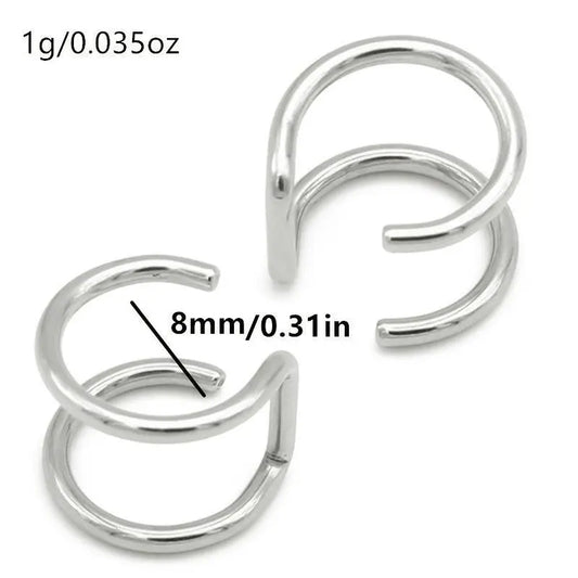 Simple U-shaped Lip Ring Ear Clip Multipurpose Jewelry For Women 1 Pc Y2K - SS69