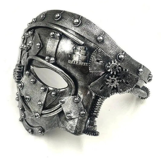 Steampunk  Phantom Masquerade Cosplay Medieval Retro Mask Ball Half Face Men Punk Costume Halloween Party Costume Props SS69