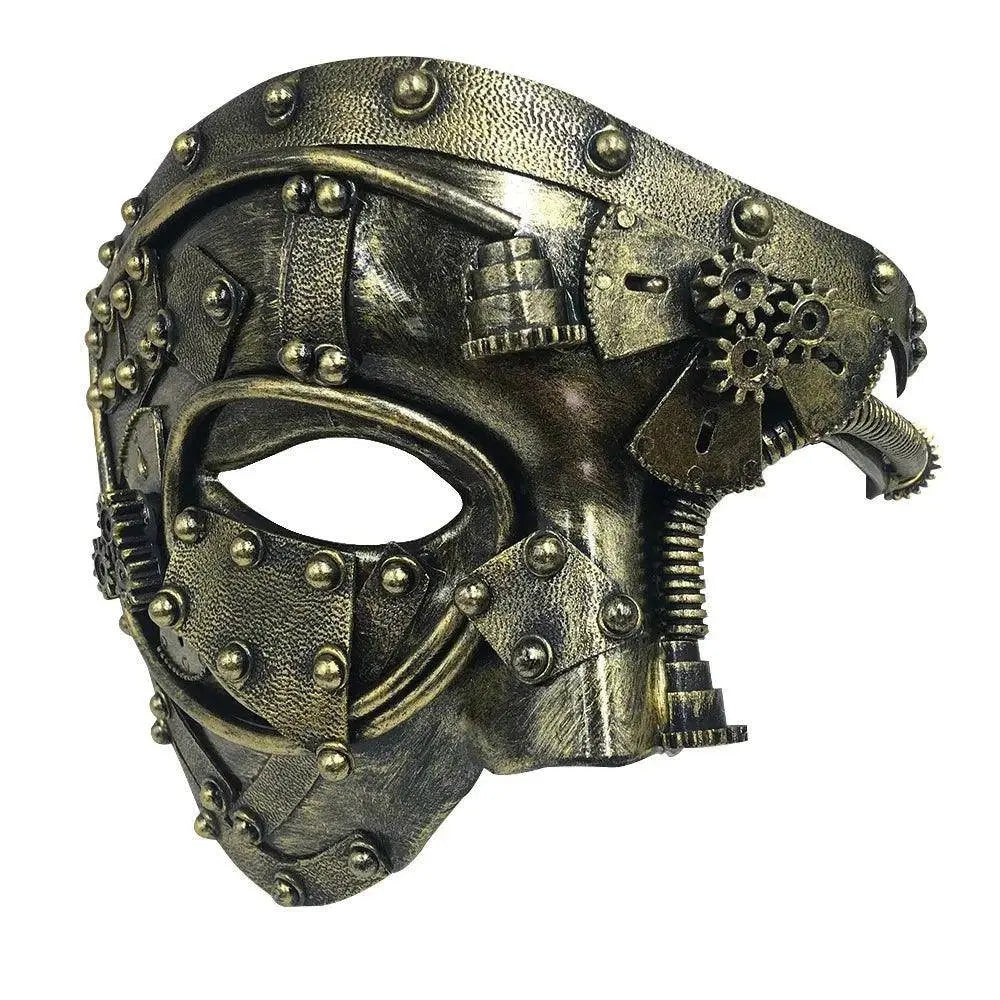 Steampunk  Phantom Masquerade Cosplay Medieval Retro Mask Ball Half Face Men Punk Costume Halloween Party Costume Props SS69