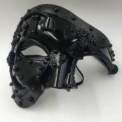 Steampunk  Phantom Masquerade Cosplay Medieval Retro Mask Ball Half Face Men Punk Costume Halloween Party Costume Props SS69