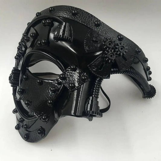 Steampunk  Phantom Masquerade Cosplay Medieval Retro Mask Ball Half Face Men Punk Costume Halloween Party Costume Props SS69