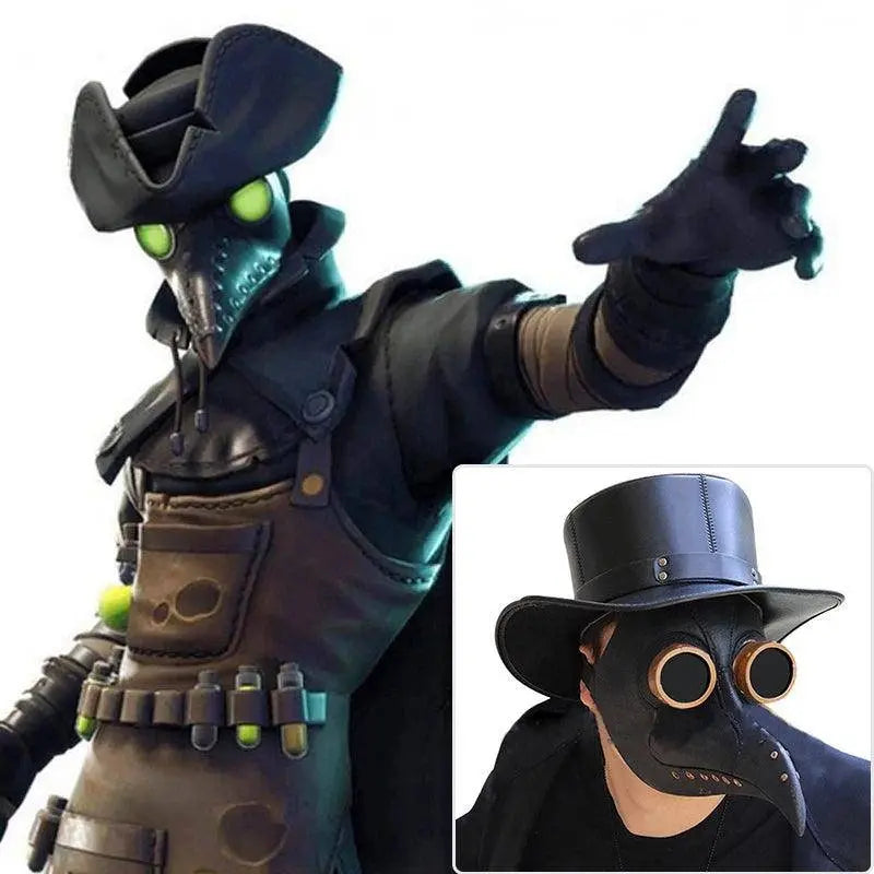 Steampunk Plague Doctor Mask Long Nose Bird Beak Leather Masks Cosplay Party Masquerade Halloween Carnival Costume Props SS69