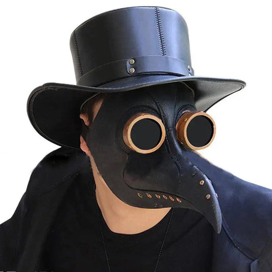 Steampunk Plague Doctor Mask Long Nose Bird Beak Leather Masks Cosplay Party Masquerade Halloween Carnival Costume Props SS69