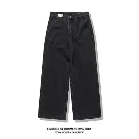 Street Y2K New Fashion Pattern Print Straight Jeans Women Harajuku Casual Loose Joker Wide-leg Pants Couple High-waisted Jeans SS69 42.69 1 9 / L