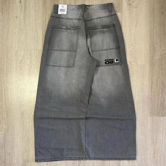 Street Y2K New Fashion Pattern Print Straight Jeans Women Harajuku Casual Loose Joker Wide-leg Pants Couple High-waisted Jeans SS69 52.69 1 / XXL