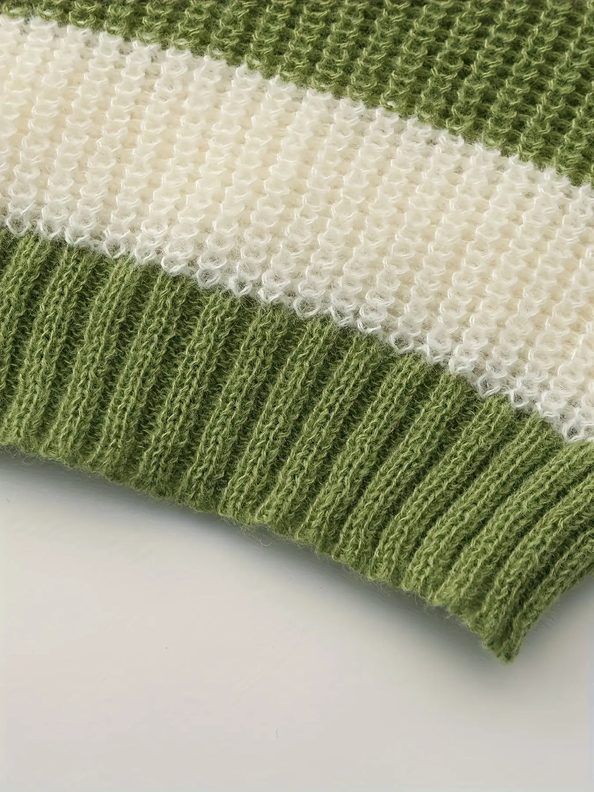 Stripe Print Boat Neck Sweater, Y2K Long Sleeve Crop Sweater For Spring & Fall, Women's Clothing - SS69