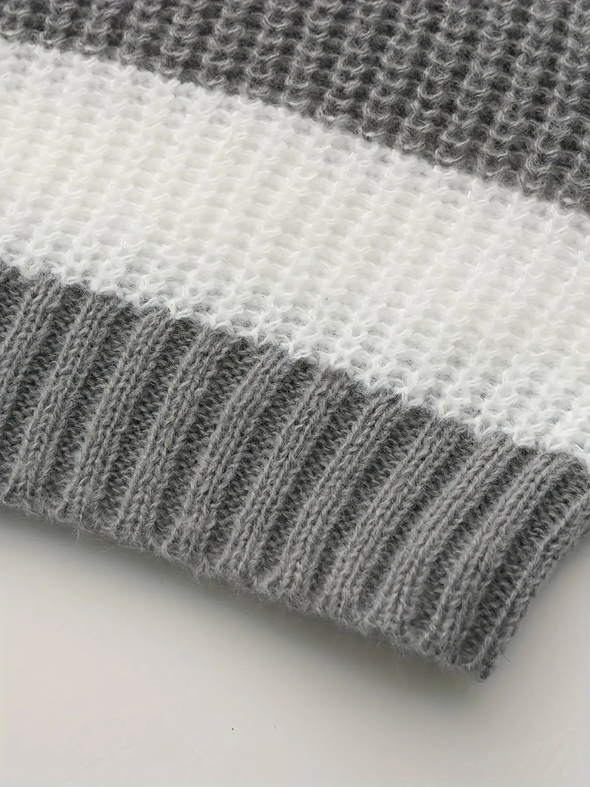 Stripe Print Boat Neck Sweater, Y2K Long Sleeve Crop Sweater For Spring & Fall, Women's Clothing - SS69