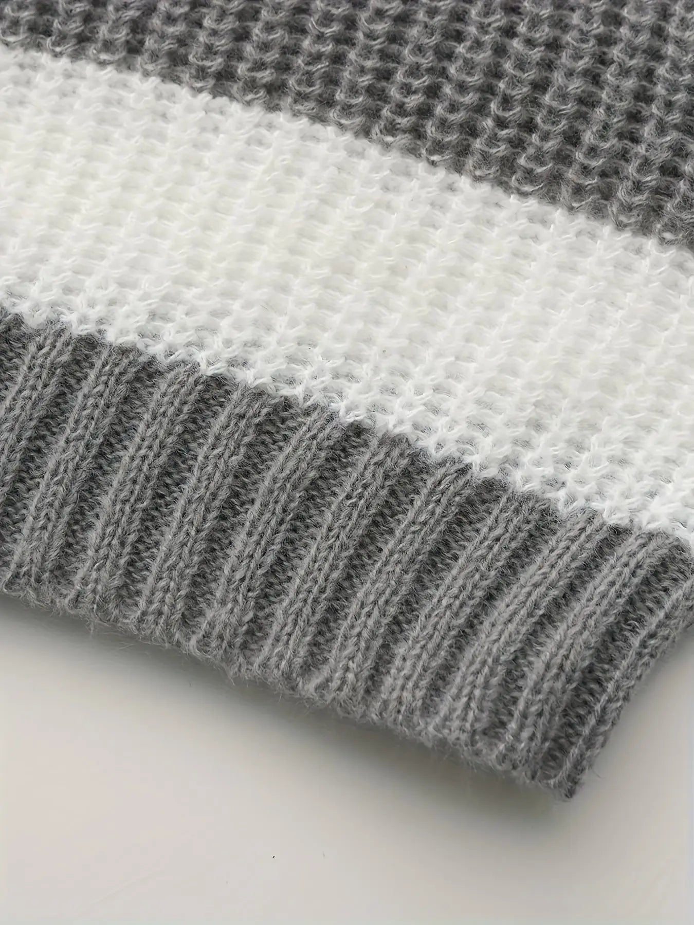 Stripe Print Boat Neck Sweater, Y2K Long Sleeve Crop Sweater For Spring & Fall, Women's Clothing - SS69