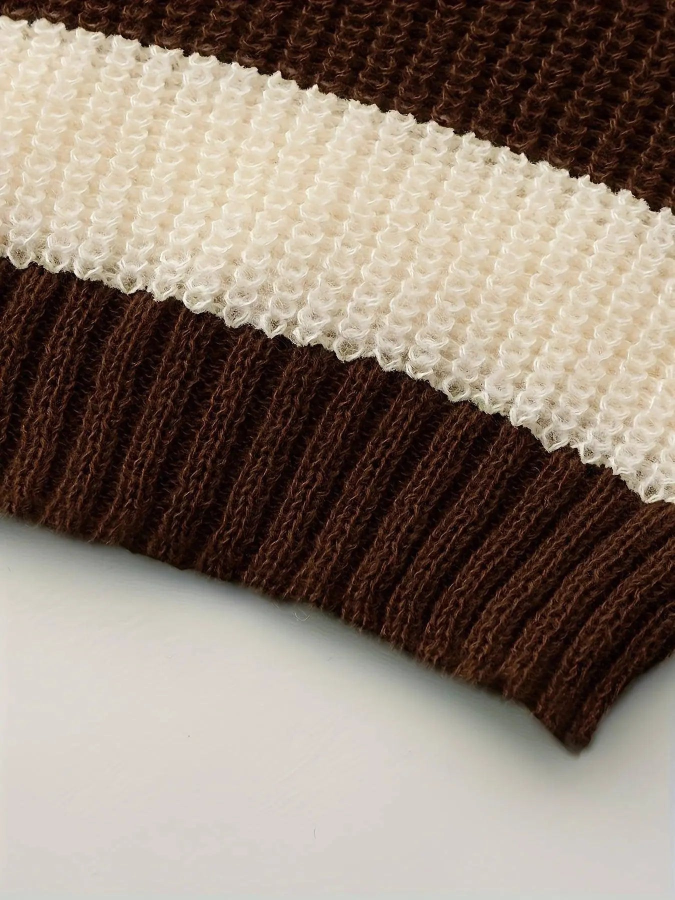 Stripe Print Boat Neck Sweater, Y2K Long Sleeve Crop Sweater For Spring & Fall, Women's Clothing - SS69