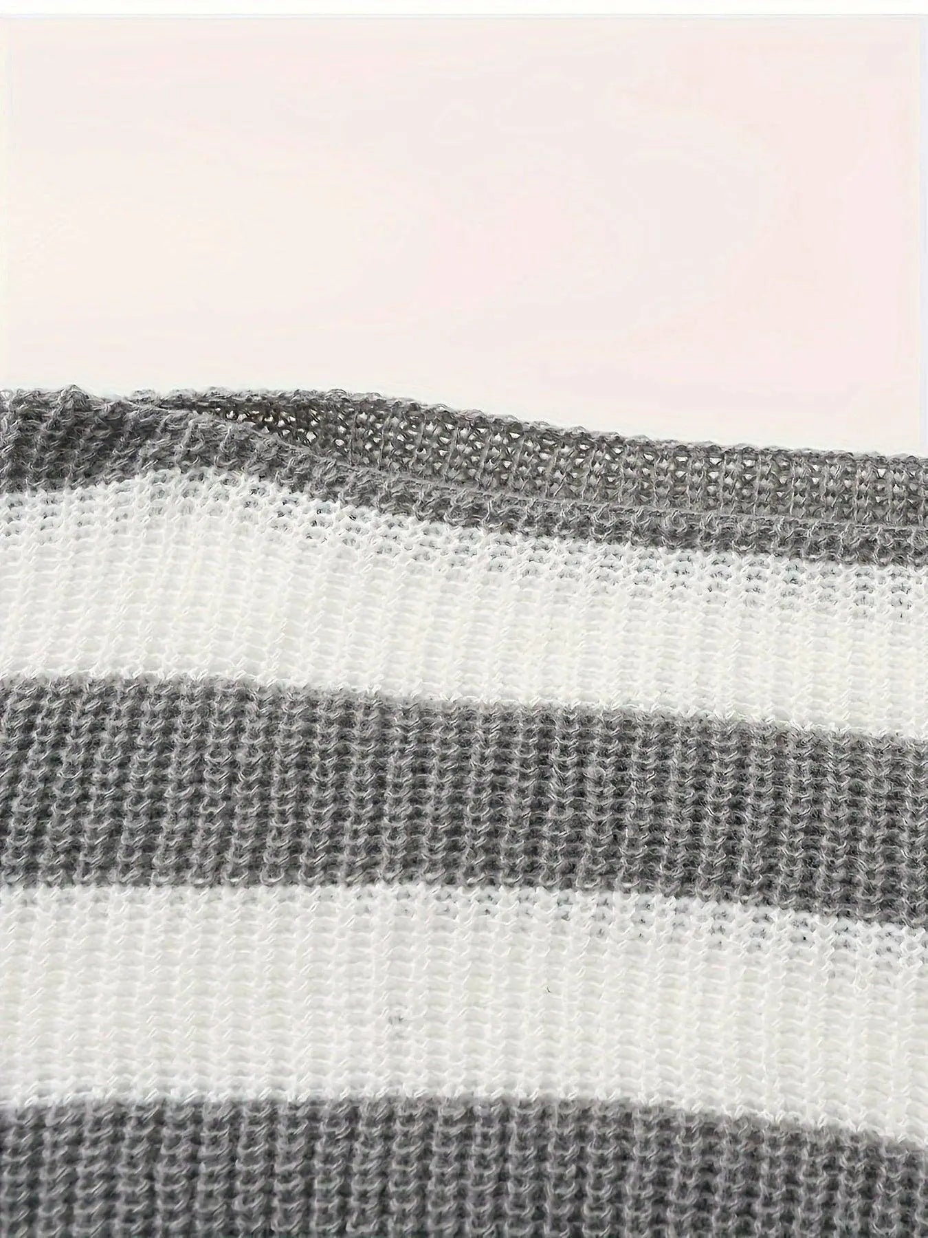 Stripe Print Boat Neck Sweater, Y2K Long Sleeve Crop Sweater For Spring & Fall, Women's Clothing - SS69