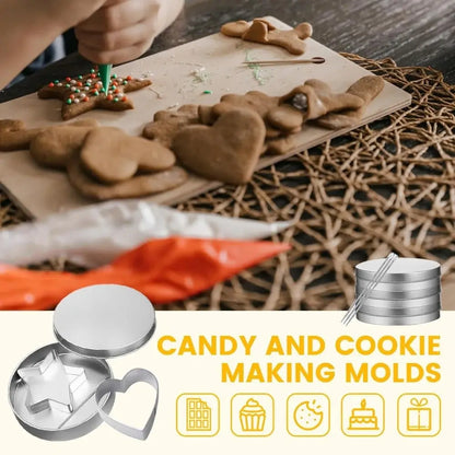 Sugar Cookie Mold Candy Maker Biscuit Korean Honeycomb Cookies Stainless Steel Game Kit For Squid TV Fans and Kids SS69