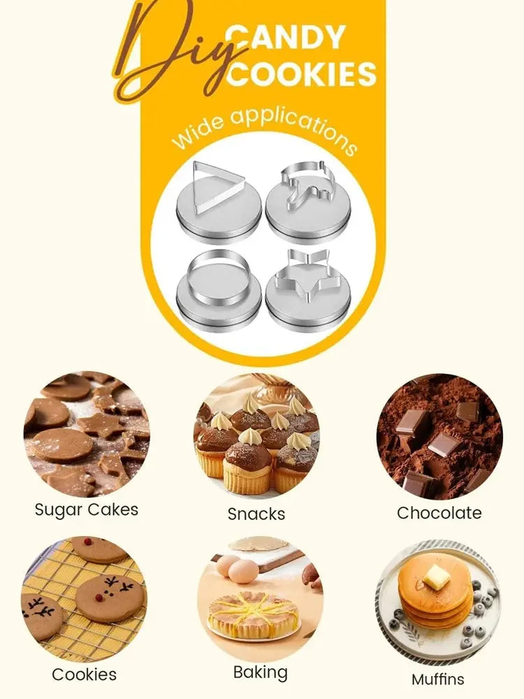 Sugar Cookie Mold Candy Maker Biscuit Korean Honeycomb Cookies Stainless Steel Game Kit For Squid TV Fans and Kids SS69