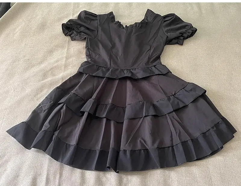 Summer Women's Gothic Lolita Dress Goth Punk Gothic Girl Harajuku Mall Goth Style Bandage Emo Clothes Mini Dress Spring Summer SS69