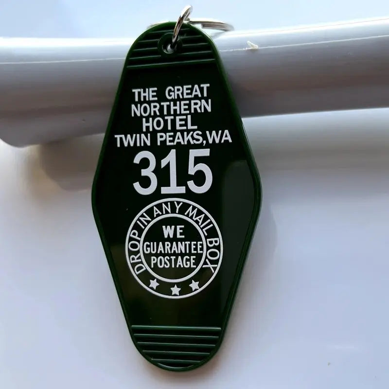 THE GREAT NORTHERN HOTEL TWIN PEAKS 315 KeyChain Keyring Tag Key Chains TV Show The Office Fans Funny Accessory SS69