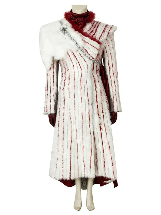 TV Daenerys Cosplay Costume Women's Long Sleeves Dress with Accessories Halloween Carnival Party Outfit SS69