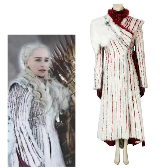 TV Daenerys Cosplay Costume Women's Long Sleeves Dress with Accessories Halloween Carnival Party Outfit SS69 292.69 XL