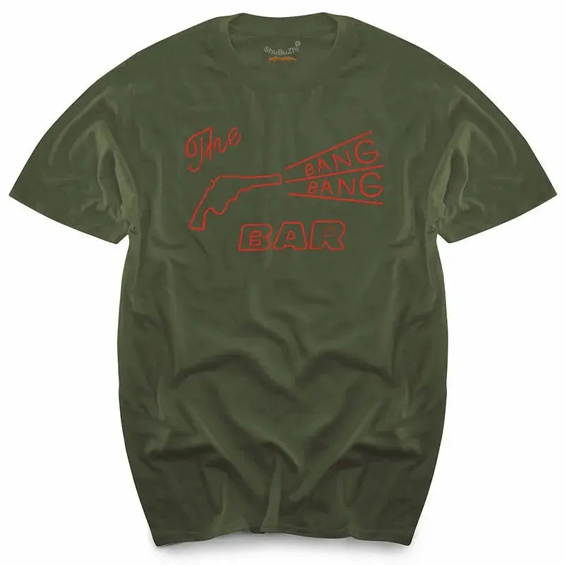 TWIN PEAKS - BANG BANG BAR - CULT TV/MOVIE - T-SHIRT - S to XL -  cotton men's top tees SS69 24.69 army green 1 / XXL
