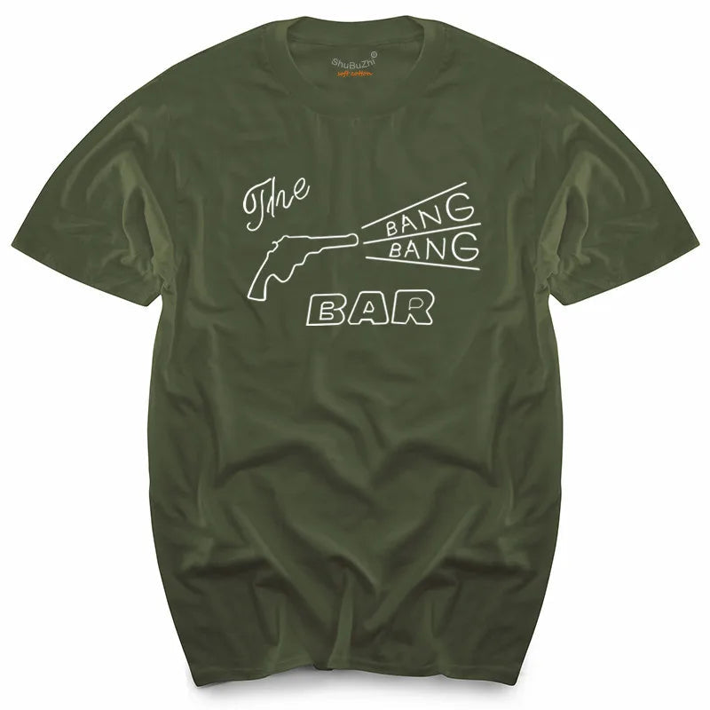 TWIN PEAKS - BANG BANG BAR - CULT TV/MOVIE - T-SHIRT - S to XL -  cotton men's top tees SS69 21.69 army green / XL