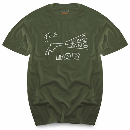 TWIN PEAKS - BANG BANG BAR - CULT TV/MOVIE - T-SHIRT - S to XL -  cotton men's top tees SS69 21.69 army green / XL