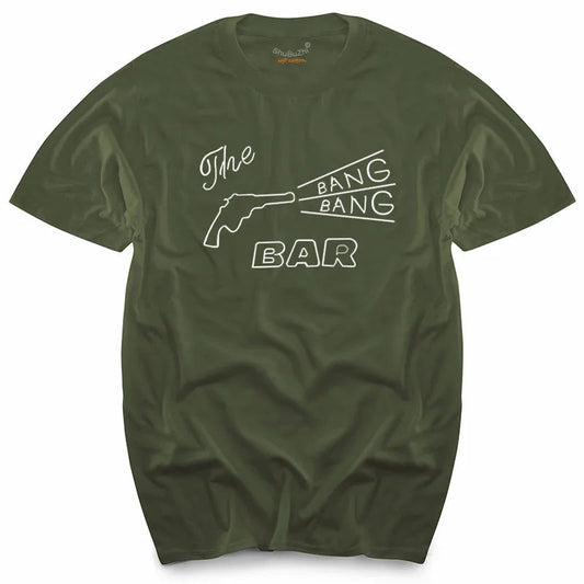 TWIN PEAKS - BANG BANG BAR - CULT TV/MOVIE - T-SHIRT - S to XL -  cotton men's top tees SS69 21.69 army green / XL