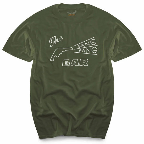 TWIN PEAKS - BANG BANG BAR - CULT TV/MOVIE - T-SHIRT - S to XL -  cotton men's top tees SS69 21.69 army green / XL