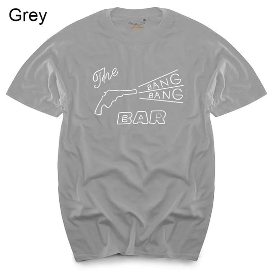TWIN PEAKS - BANG BANG BAR - CULT TV/MOVIE - T-SHIRT - S to XL -  cotton men's top tees SS69 24.69 grey / XXL