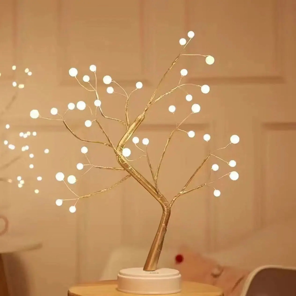 Table Tree Night Light USB/Battery Powered Touch Switch Artificial Bonsai Cherry Blossom Desktop Tree LED Lamp Light Decoration SS69 13.69 ball / USB Plug