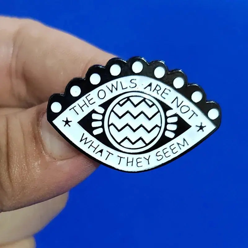 The Owls Are Not What They Seem Enamel Pin Movies Twin Peaks Lapel Badges Manga Brooches for Women Fashion Jewelry Accessories SS69