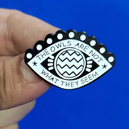 The Owls Are Not What They Seem Enamel Pin Movies Twin Peaks Lapel Badges Manga Brooches for Women Fashion Jewelry Accessories SS69
