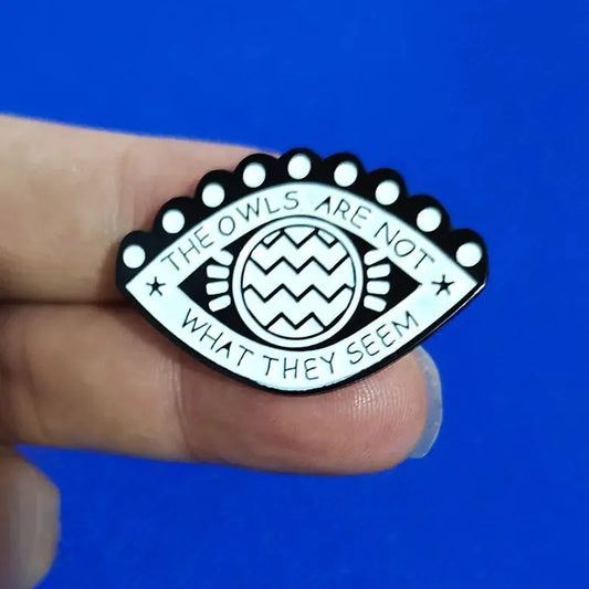 The Owls Are Not What They Seem Enamel Pin Movies Twin Peaks Lapel Badges Manga Brooches for Women Fashion Jewelry Accessories SS69 11.69 1