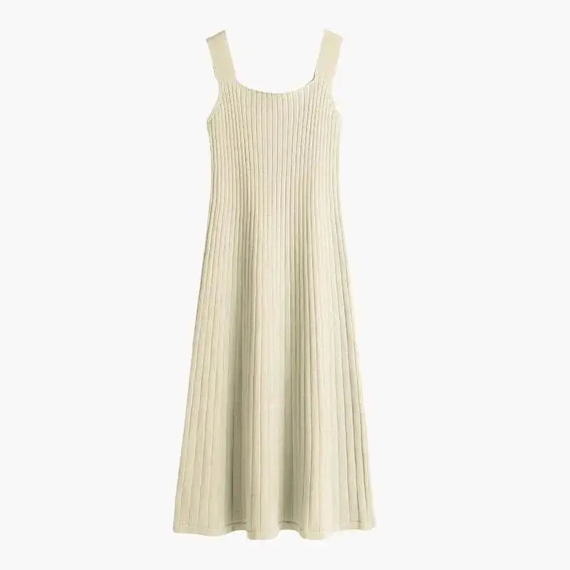 Thickened Linen Pattern Knitted Sweater Pullover Suspender Knitted Dress Two-piece Elegant Women's Dress Suit Outfits Clothings SS69 20.69 only apricot dress / S