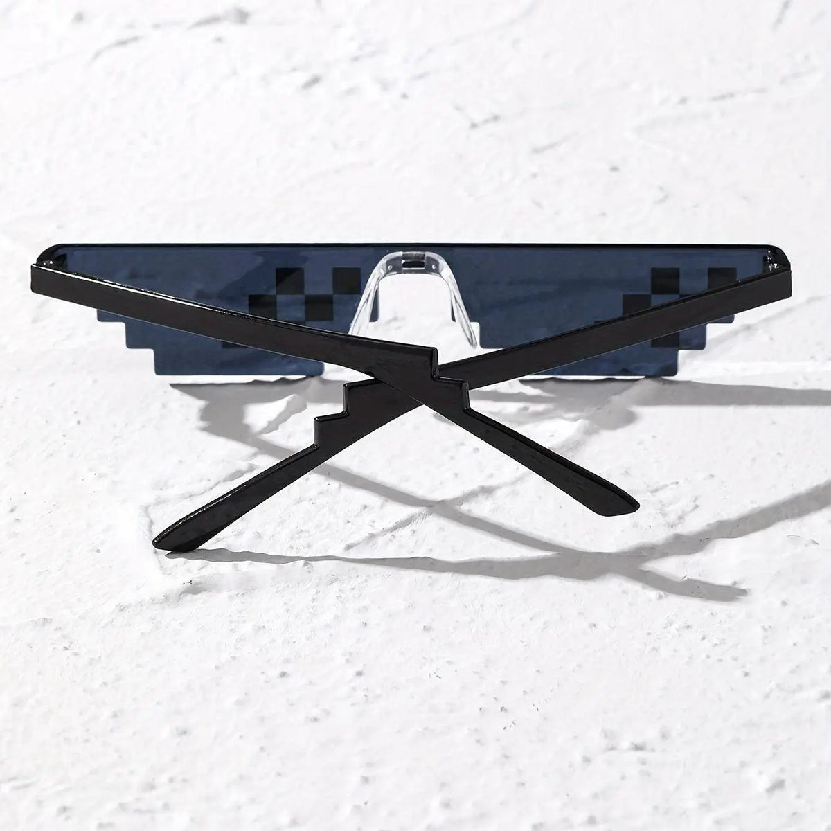 Thug Life Trend Mosaic Black Cat Eyeglasses Y2K Hip Hop Sunshade Eyewear - SS69