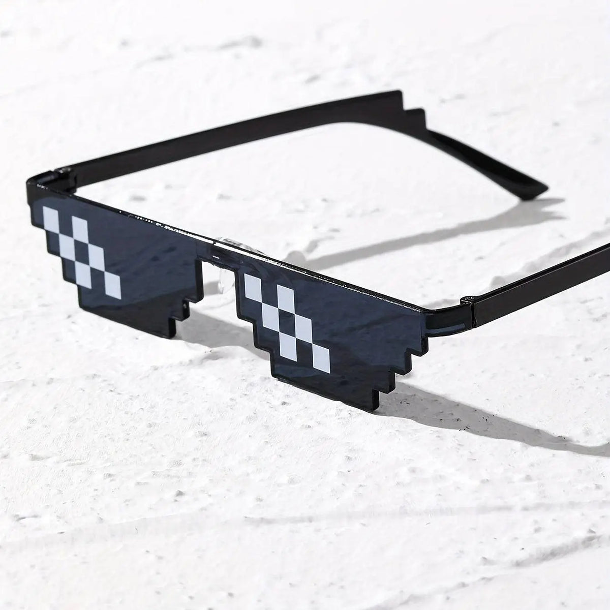 Thug Life Trend Mosaic Black Cat Eyeglasses Y2K Hip Hop Sunshade Eyewear - SS69