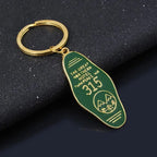 Tv Show Twin Peaks Key Chain Metal Green Enamel The Great Northern Hotel Room # 315 Keychains Women Men Gift Jewelry SS69