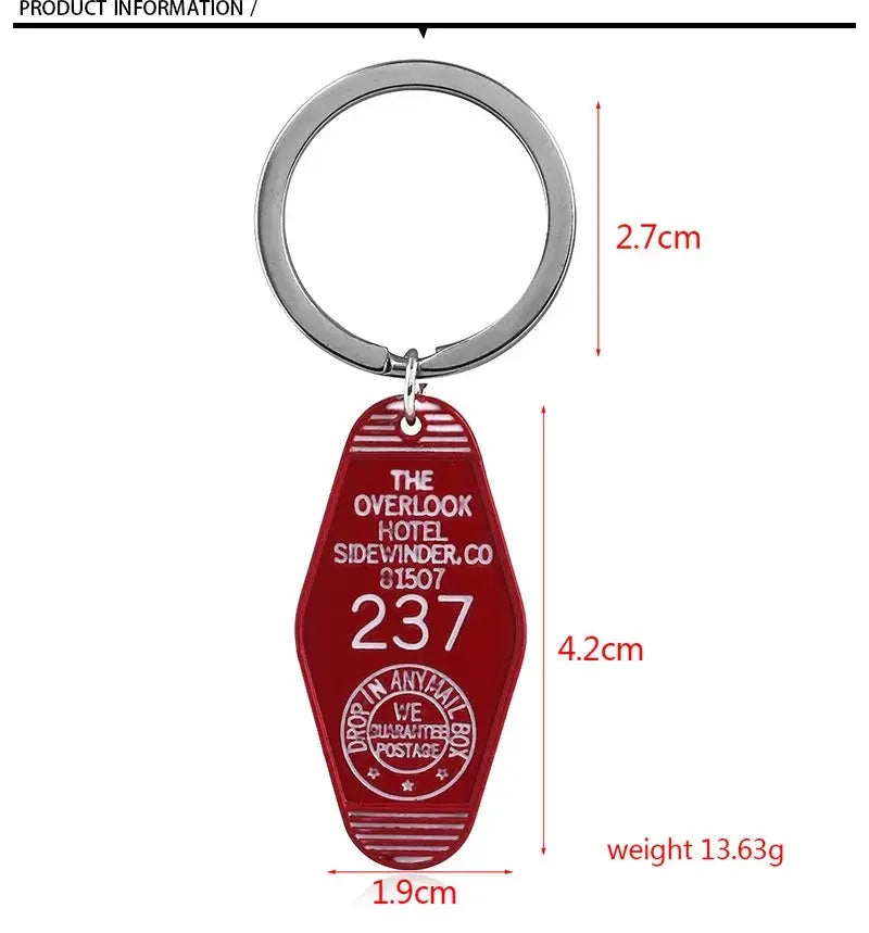 Tv Show Twin Peaks Key Chain Metal Green Enamel The Great Northern Hotel Room # 315 Keychains Women Men Gift Jewelry SS69