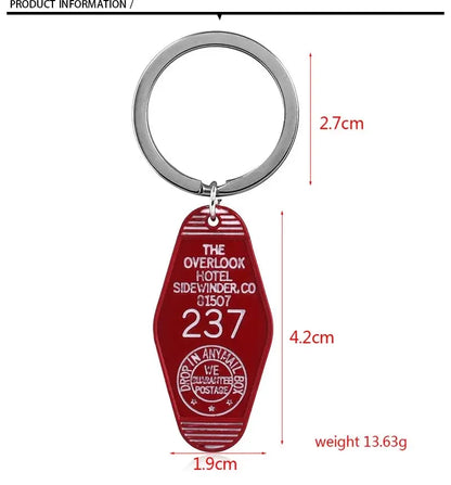 Tv Show Twin Peaks Key Chain Metal Green Enamel The Great Northern Hotel Room # 315 Keychains Women Men Gift Jewelry SS69