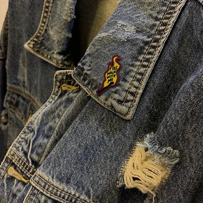 Twin Peaks Badge Agent Cooper Log Lady Wooden Gotta Light Woodsman David Lynch Pin Audrey Diane Fire Walk with Me Brooch SS69