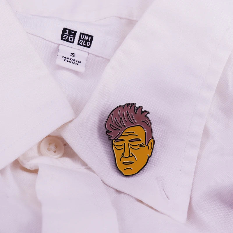 Twin Peaks Badge Agent Cooper Log Lady Wooden Gotta Light Woodsman David Lynch Pin Audrey Diane Fire Walk with Me Brooch SS69