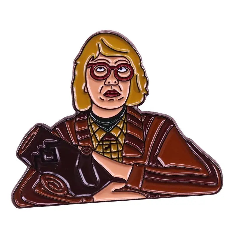 Twin Peaks Badge Agent Cooper Log Lady Wooden Gotta Light Woodsman David Lynch Pin Audrey Diane Fire Walk with Me Brooch SS69