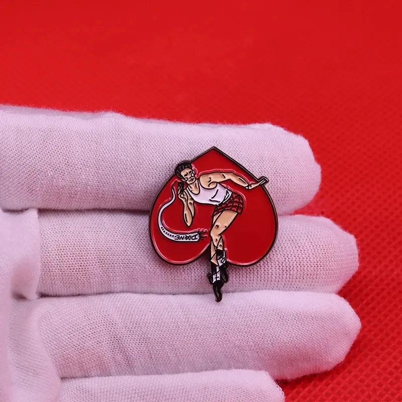 Twin Peaks Badge Agent Cooper Log Lady Wooden Gotta Light Woodsman David Lynch Pin Audrey Diane Fire Walk with Me Brooch SS69