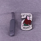 Twin Peaks Badge Agent Cooper Log Lady Wooden Gotta Light Woodsman David Lynch Pin Audrey Diane Fire Walk with Me Brooch SS69