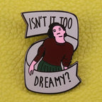 Twin Peaks Badge Agent Cooper Log Lady Wooden Gotta Light Woodsman David Lynch Pin Audrey Diane Fire Walk with Me Brooch SS69