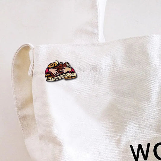 Twin Peaks Brooch Log Lady Enamel Pin One Day My Log Will Have Something To Say David Lynch TV Series SS69