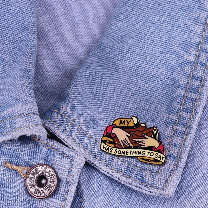 Twin Peaks Brooch Log Lady Enamel Pin One Day My Log Will Have Something To Say David Lynch TV Series SS69